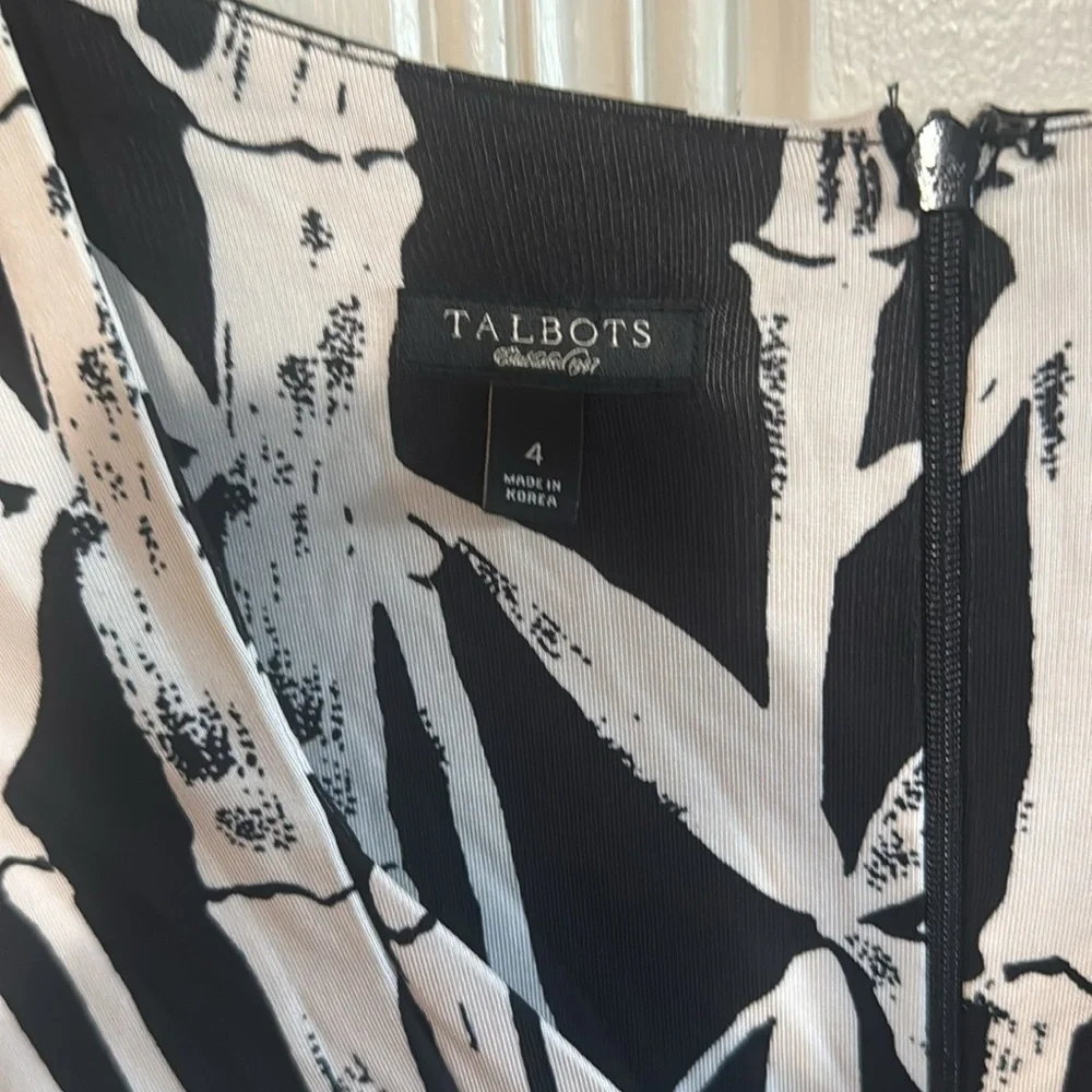 Black & White Midi Dress by Talbots - Size 4